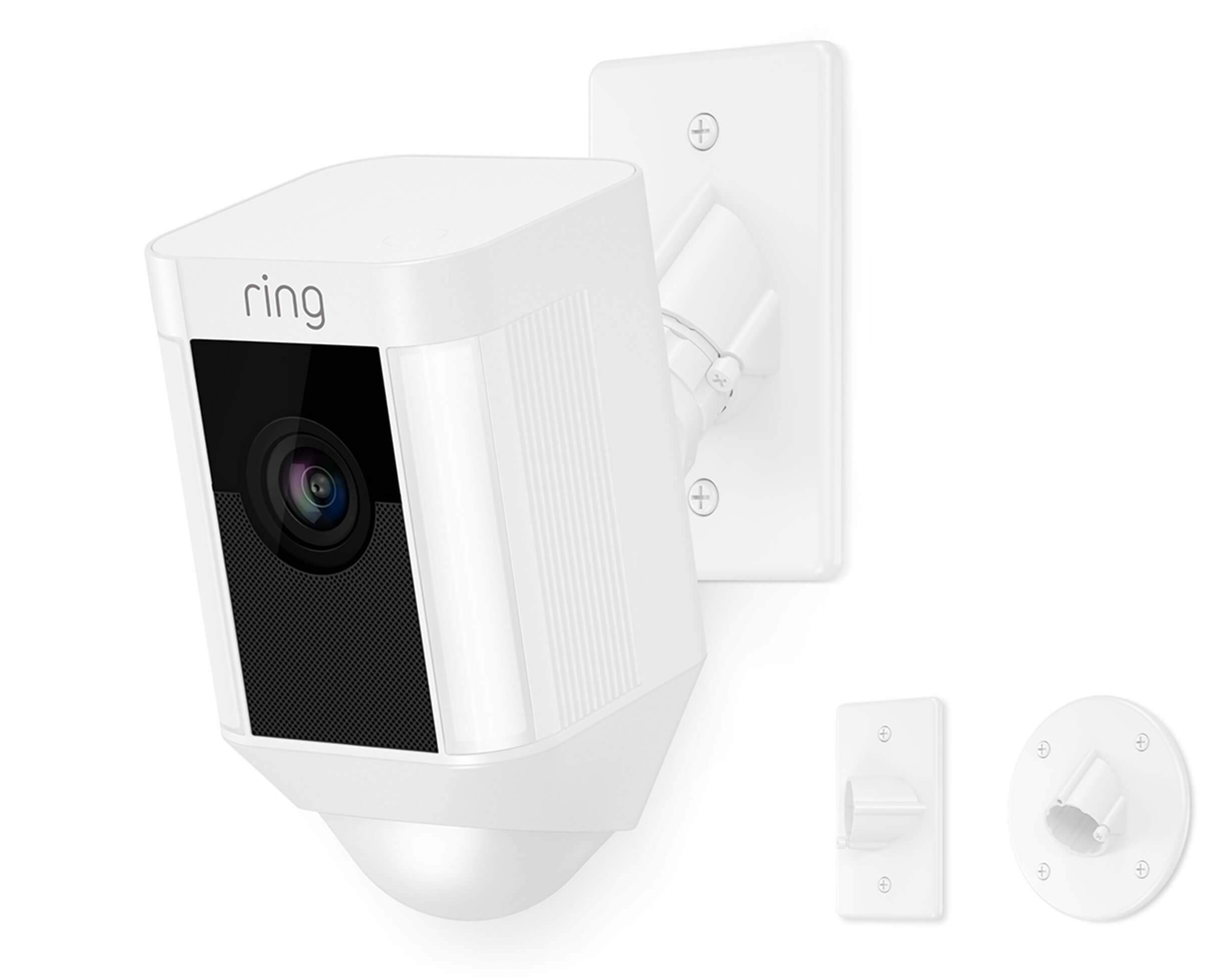 ring spotlight cam mount white